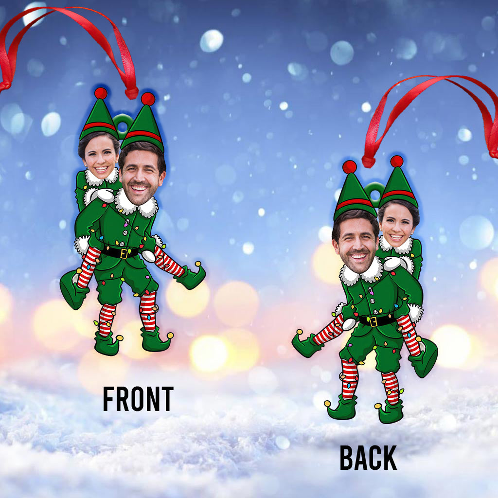 ELF Couple Christmas, Home Decor, Christmas Ornament, Personalized Ornament