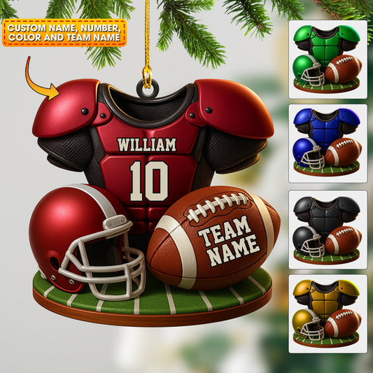 Football Team Christmas, Home Decor, Christmas Ornament, Personalized Ornament