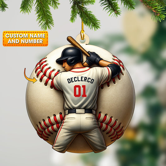 Baseball Christmas, Home Decor, Christmas Ornament, Personalized Ornament