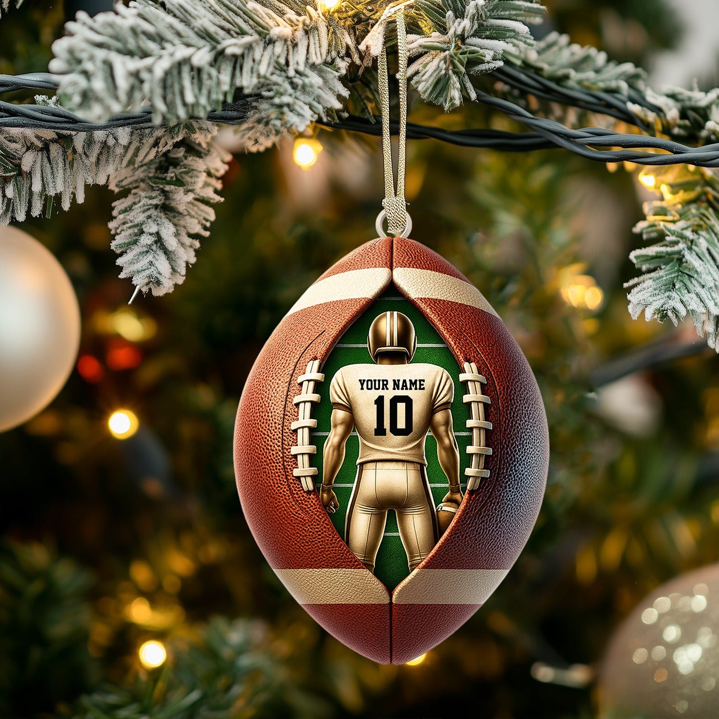 Football Christmas, Home Decor, Christmas Ornament, Personalized Ornament