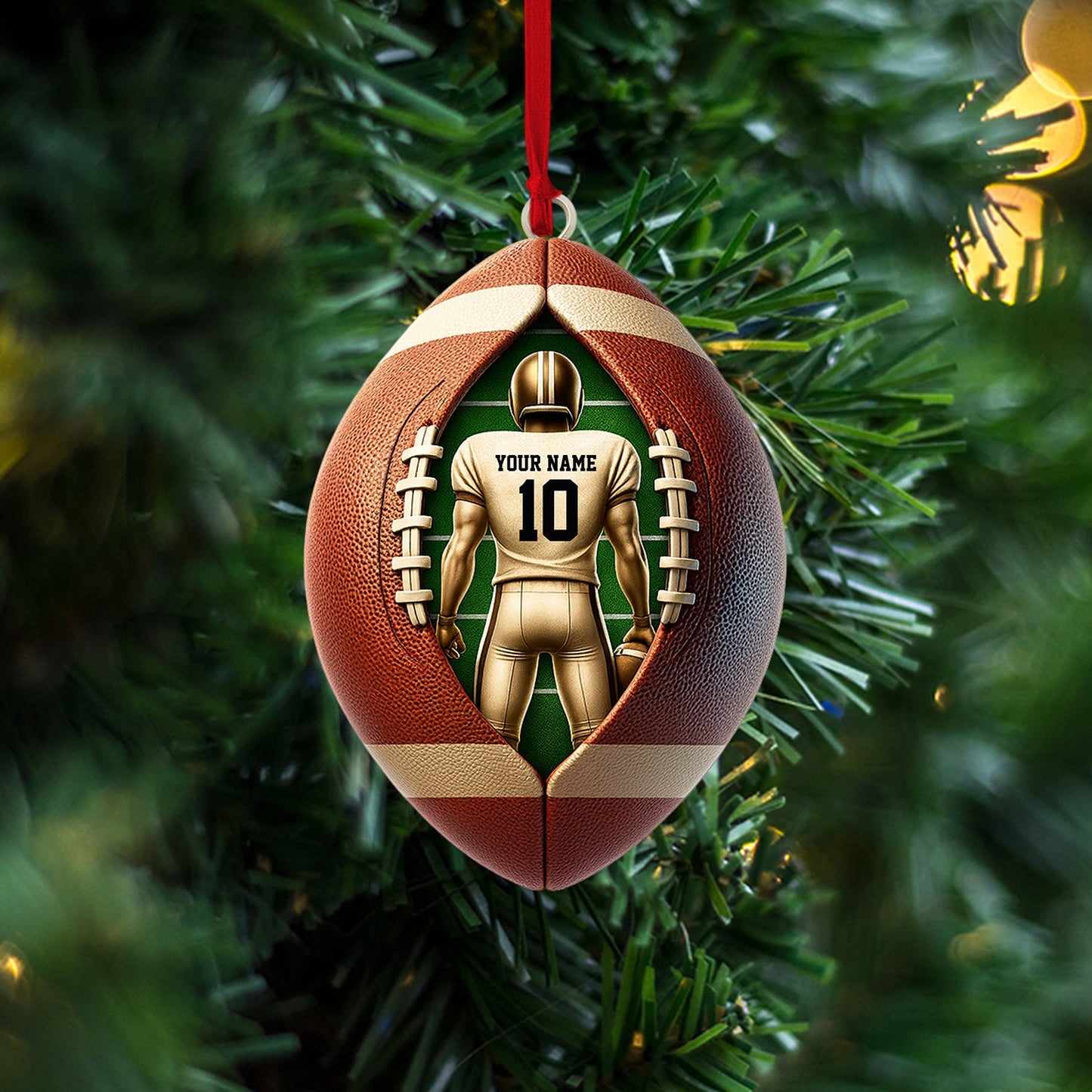 Football Christmas, Home Decor, Christmas Ornament, Personalized Ornament