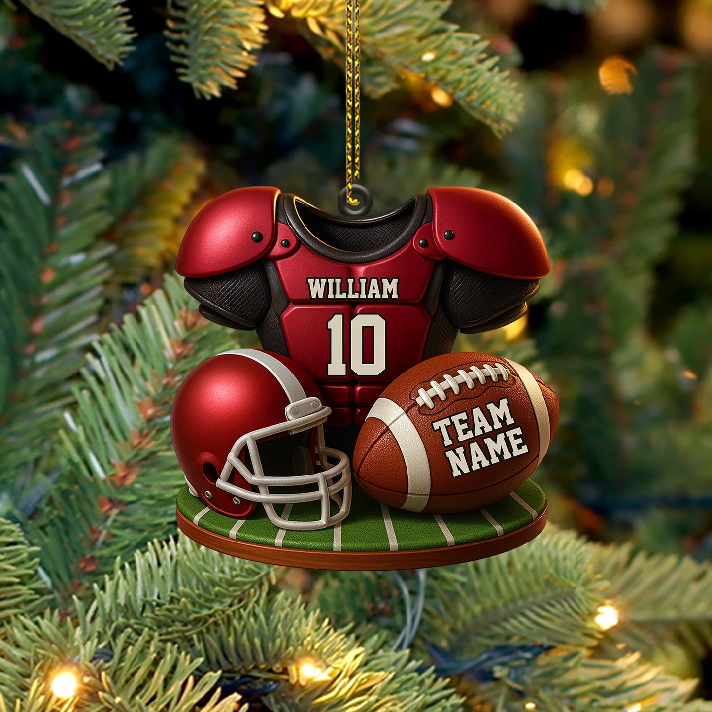 Football Team Christmas, Home Decor, Christmas Ornament, Personalized Ornament