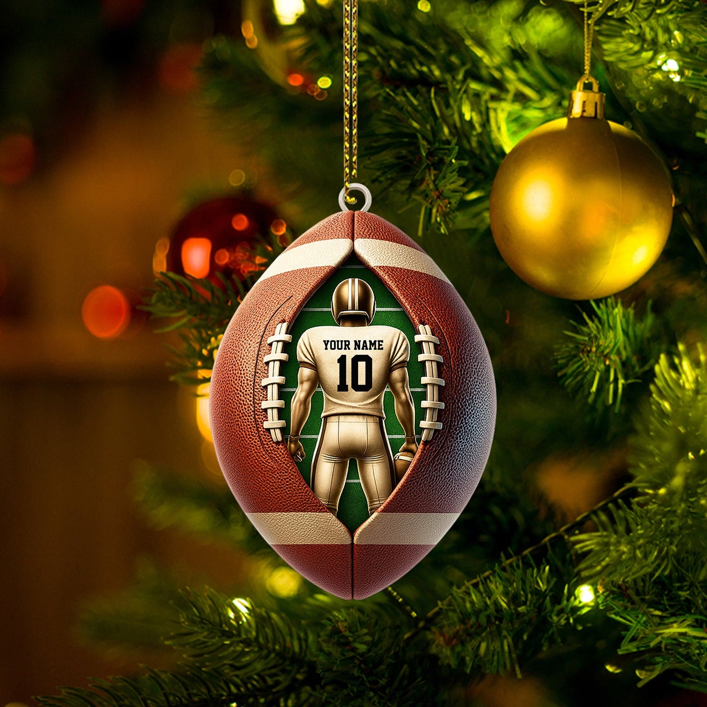 Football Christmas, Home Decor, Christmas Ornament, Personalized Ornament
