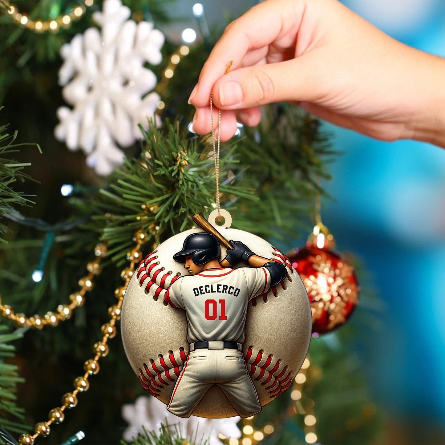 Baseball Christmas, Home Decor, Christmas Ornament, Personalized Ornament