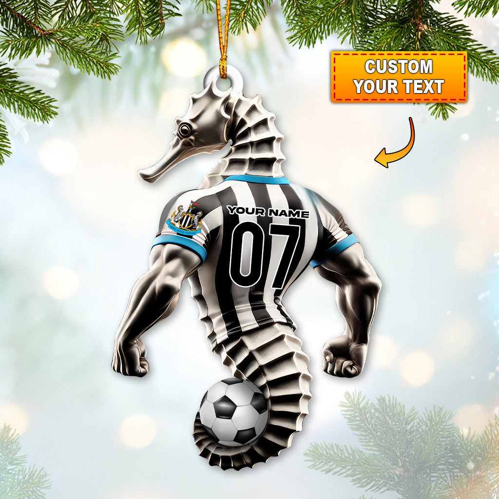 Custom Name Newcastle United Ornament, Christmas Gift for Football Lover