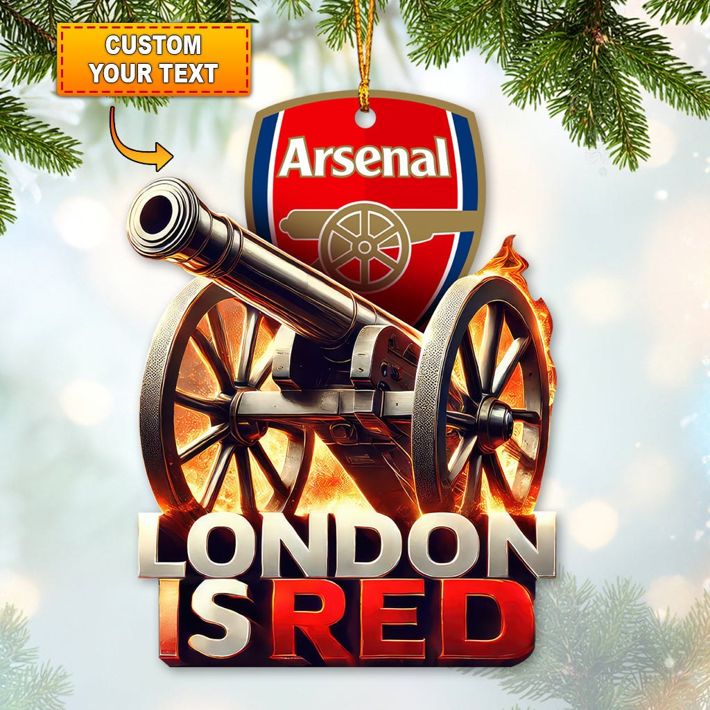 Custom Name Arsenal Ornament, Christmas Gift for Arsenal Lover