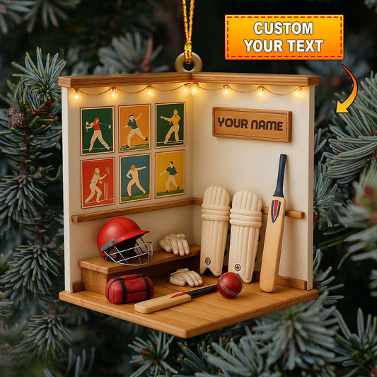 Christmas Cricket Players, Home Decor, Christmas Ornament, Personalized Ornament