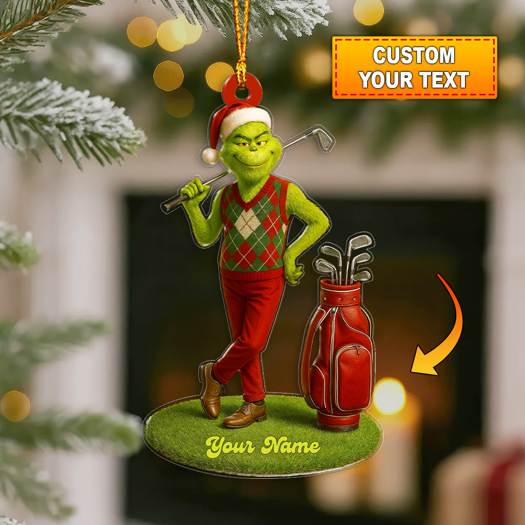 Golf ELF, Home Decor, Christmas Ornament, Personalized Ornament