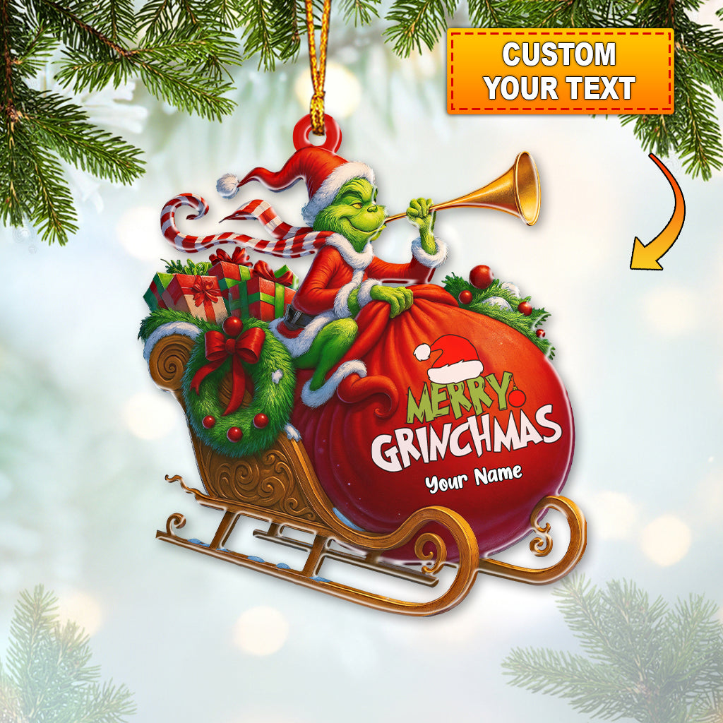 Merry Grinchmas, Home Decor, Christmas Ornament, Personalized Ornament