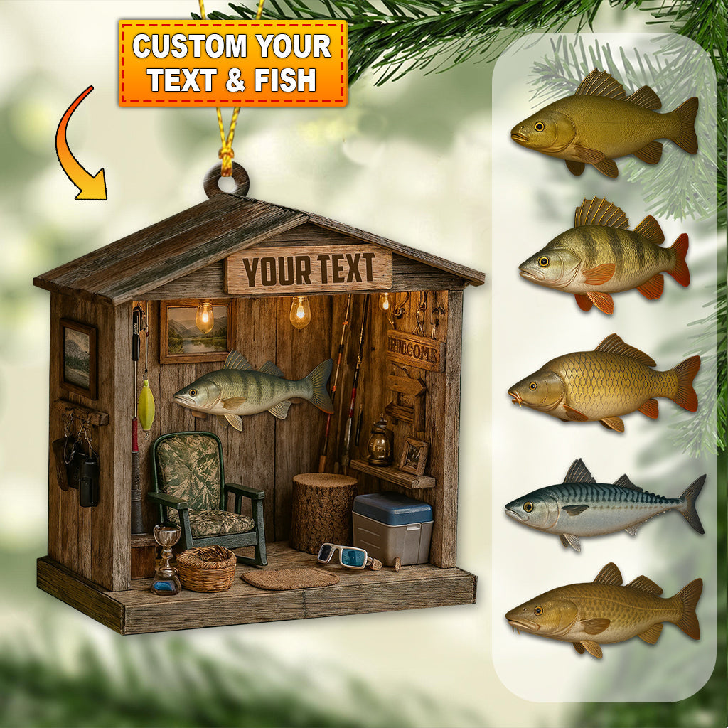 Fishing Lover, Home Decor, Christmas Ornament, Personalized Ornament