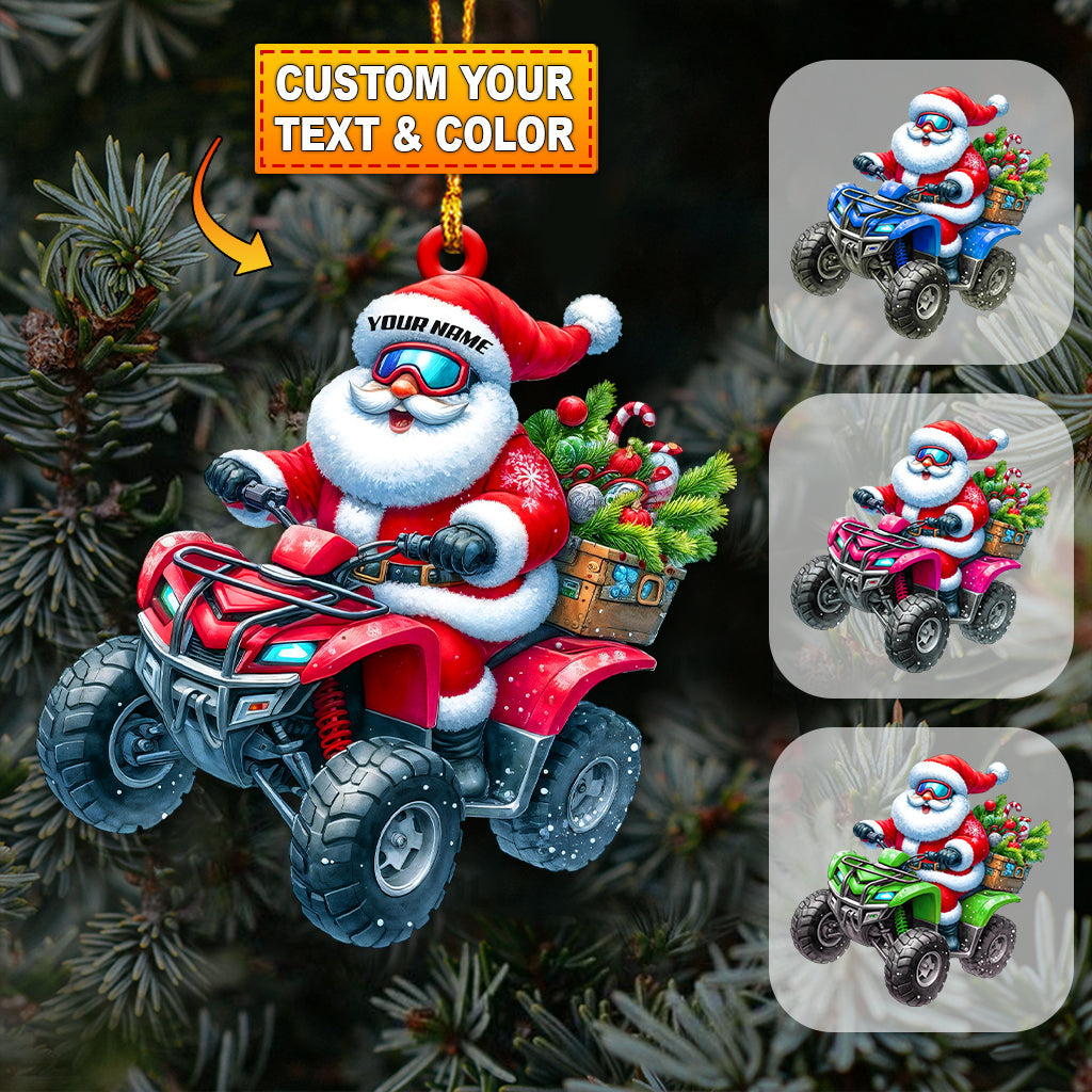 Driver Santa, Home Decor, Christmas Ornament, Personalized Ornament
