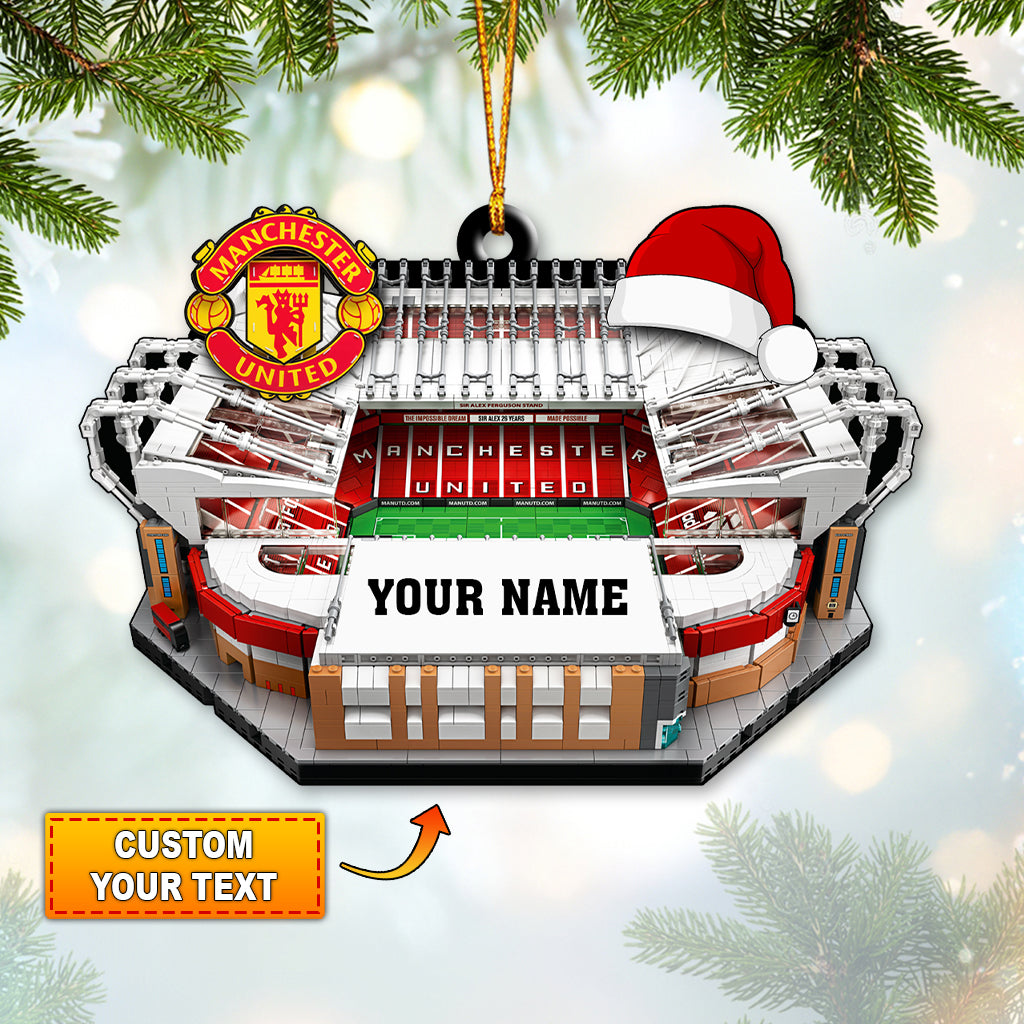 Custom Name Manchester United Ornament, Christmas Gift for Football Lover