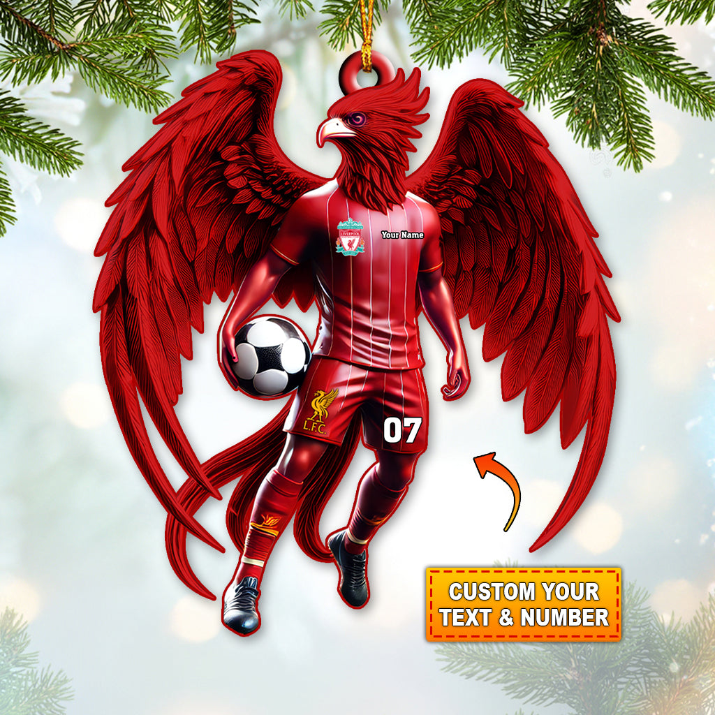 Custom Name Liverpool Ornament, Christmas Gift for Football Lover