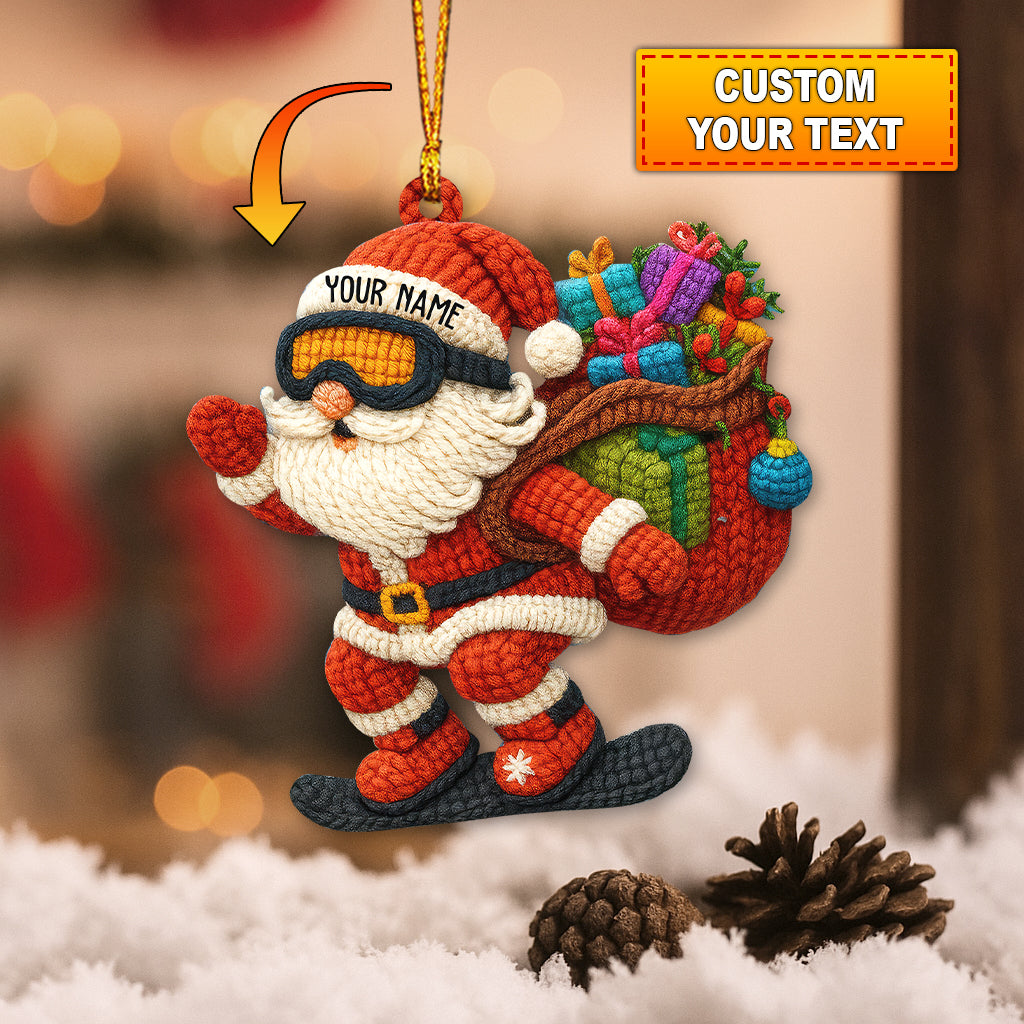 Santa Coming, Home Decor, Christmas Ornament, Personalized Ornament