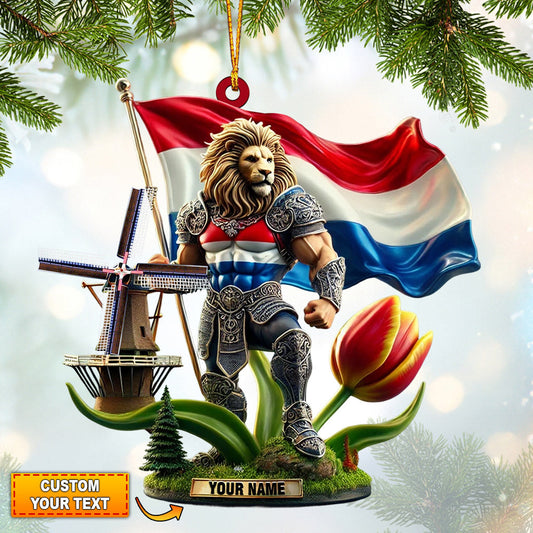 Merry Christmas Santa Netherlands Home Decor Christmas Ornament, Personalized Ornament