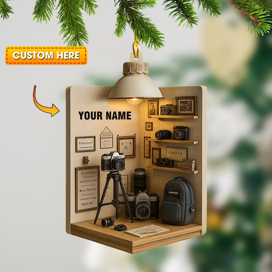 Photographer Corner, Home Decor, Christmas Ornament, Personalized Ornament