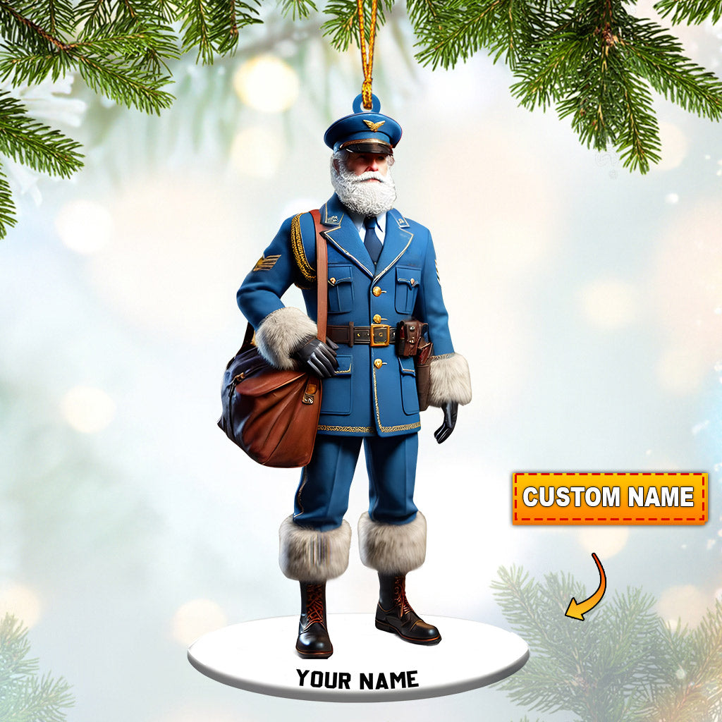 Merry Christmas Santa Captain Home Decor Christmas Ornament, Personalized Ornament