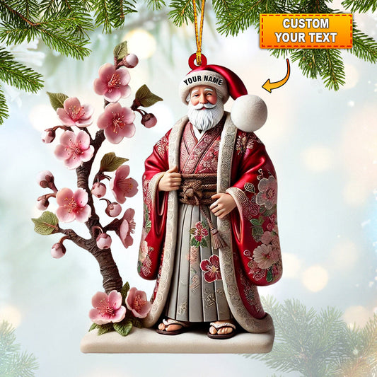 Japanese Santa Home Decor Christmas Ornament, Personalized Ornament