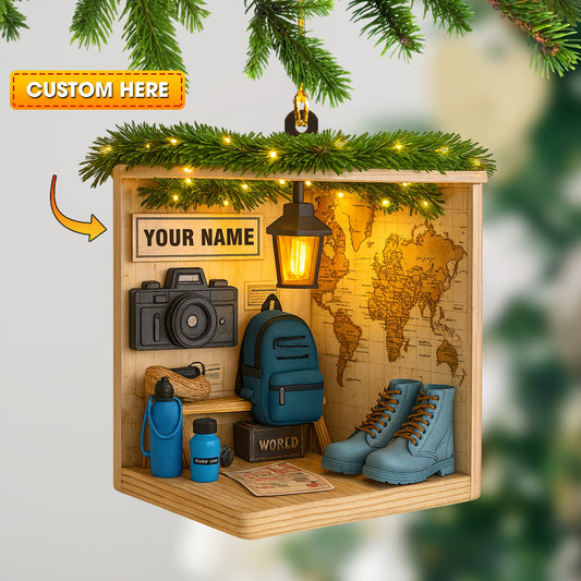 Hiking Corner, Home Decor, Christmas Ornament, Personalized Ornament