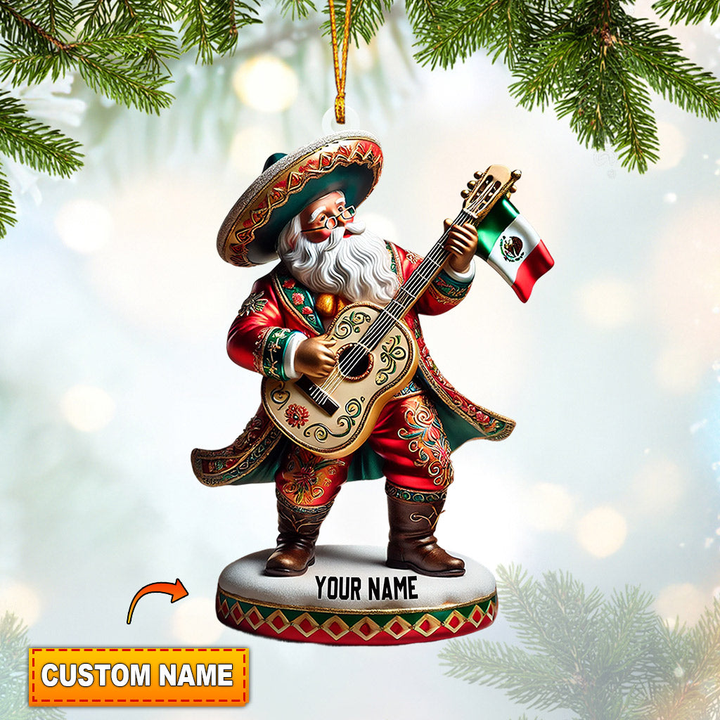 Merry Christmas Santa Mexican Home Decor Christmas Ornament, Personalized Ornament