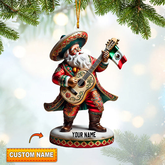 Merry Christmas Santa Mexican Home Decor Christmas Ornament, Personalized Ornament