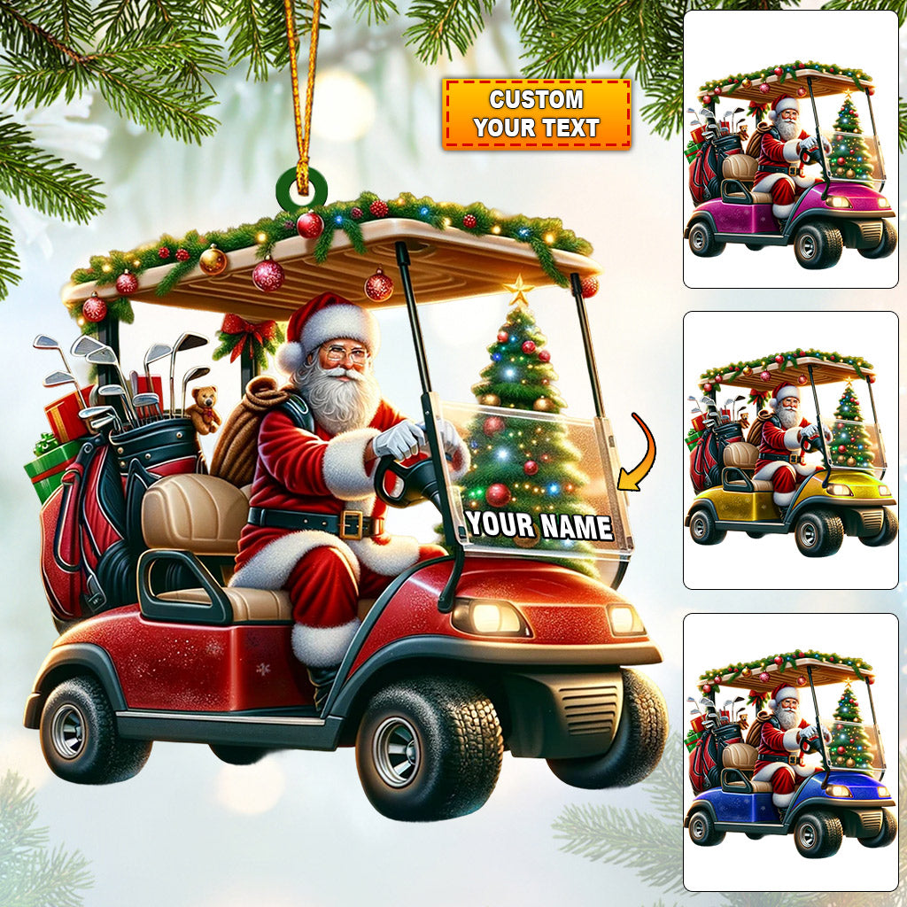 Santa Coming Home Decor Christmas Ornament, Personalized Ornament