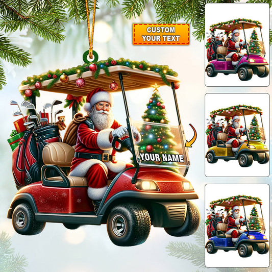 Santa Coming Home Decor Christmas Ornament, Personalized Ornament