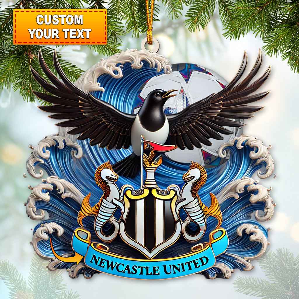 Custom Name Newcastle United Ornament, Christmas Gift for Newcastle United Lover