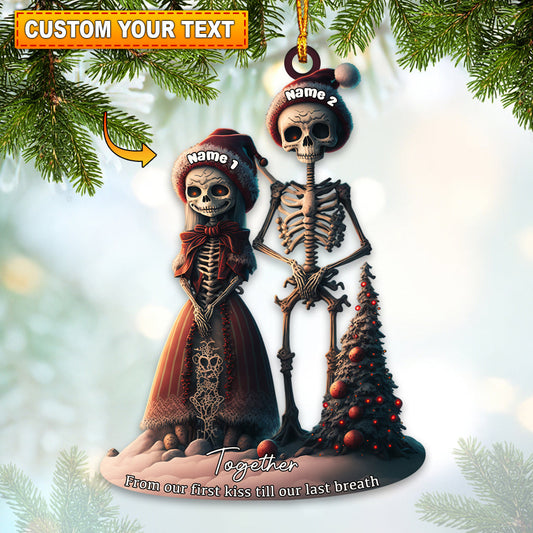 From Our First Kiss Till Our Last Breath Christmas Home Decor Christmas Ornament, Personalized Ornament