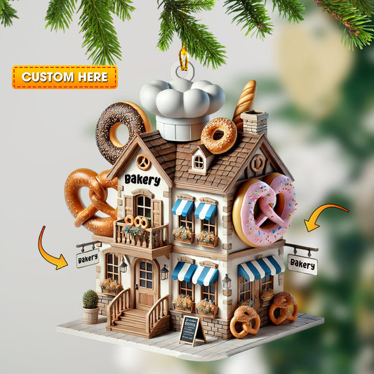 Sweet Bakery Home Decor Christmas Ornament, Personalized Ornament
