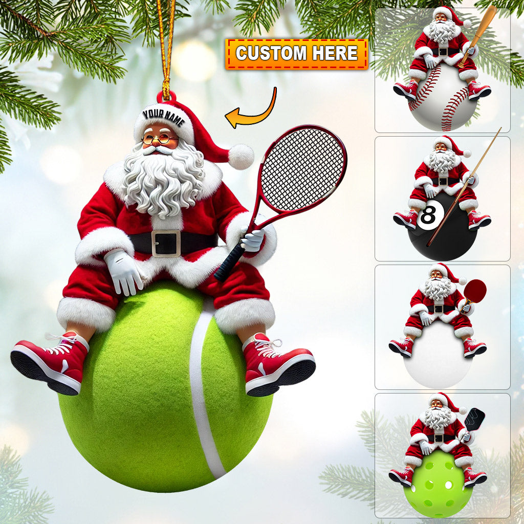 Sport Lover Santa Home Decor Christmas Ornament, Personalized Ornament
