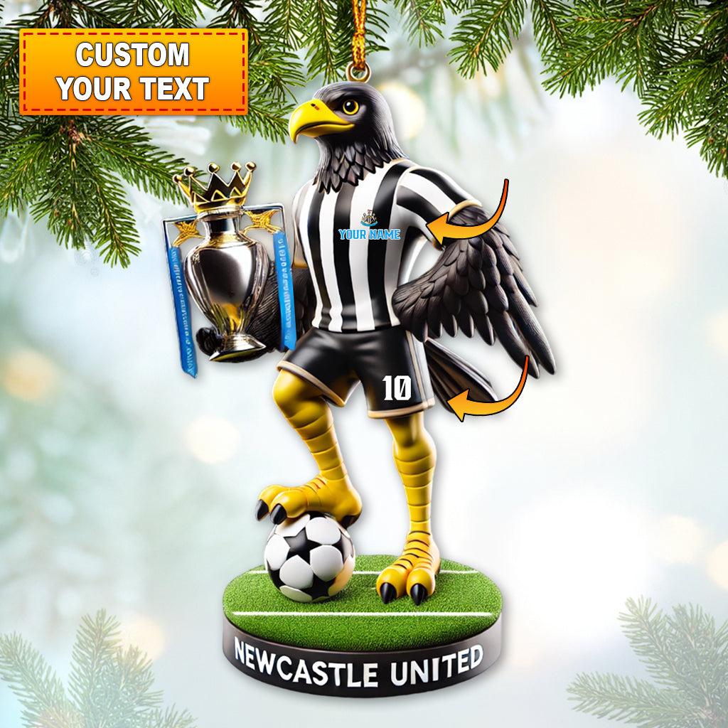 Custom Name Newcastle United Ornament, Christmas Gift for Football Lover
