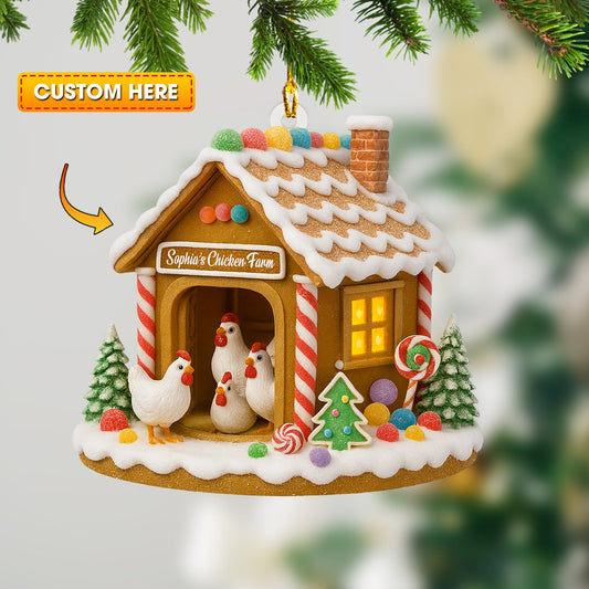 Chicken Farm, Home Decor, Christmas Ornament, Personalized Ornament