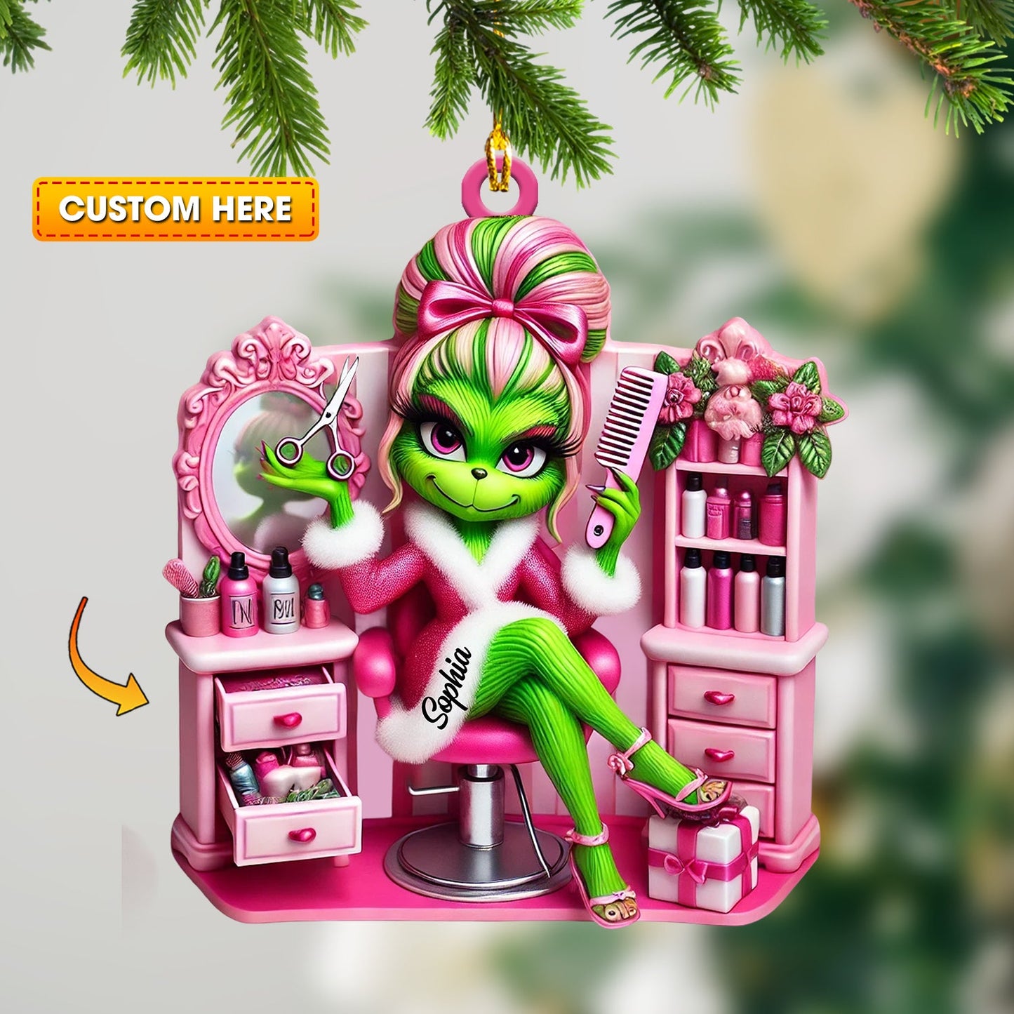 Queen Of ELF Home Decor Christmas Ornament, Personalized Ornament