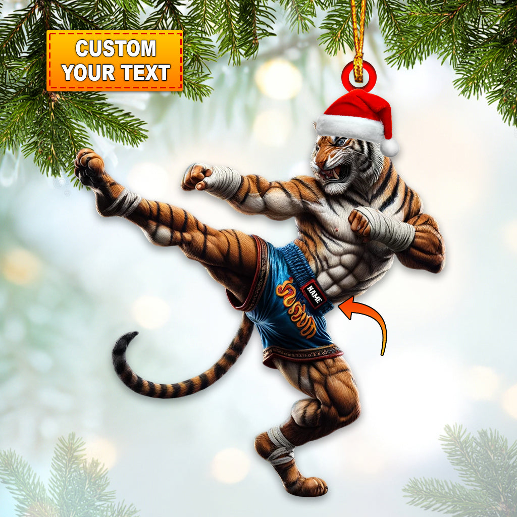 Custom Tiger Muay Thai Ornament, Personalized Ornament