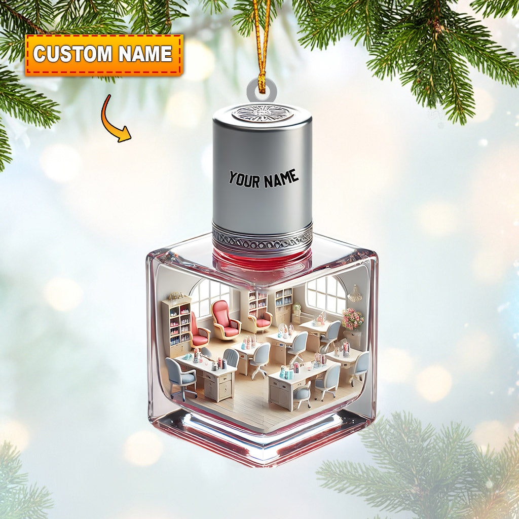 Merry Christmas Nails Home Decor Christmas Ornament, Personalized Ornament