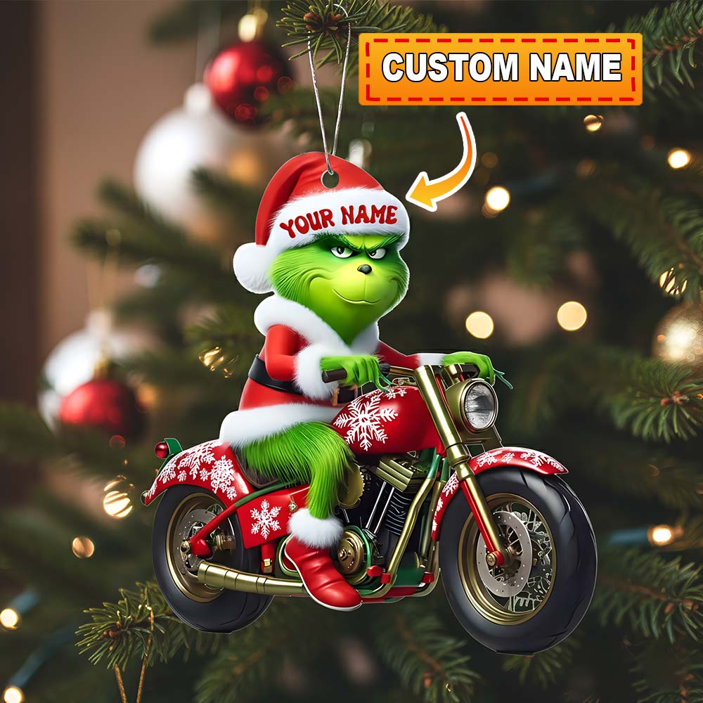 Motorbike Lover ELF, Home Decor, Christmas Ornament, Personalized Ornament