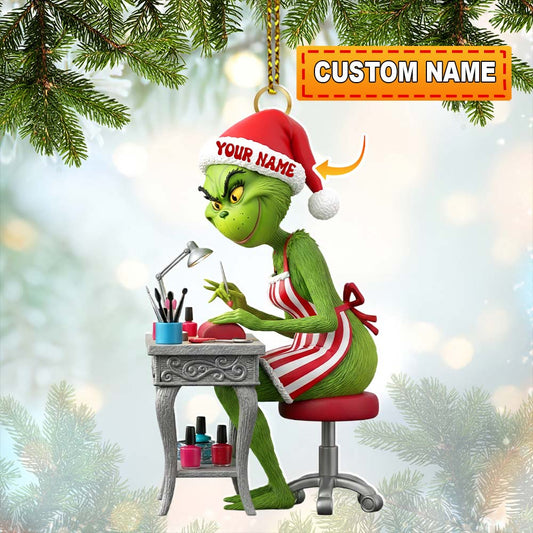 Christmas ELF Nails Artist, Home Decor, Christmas Ornament, Personalized Ornament