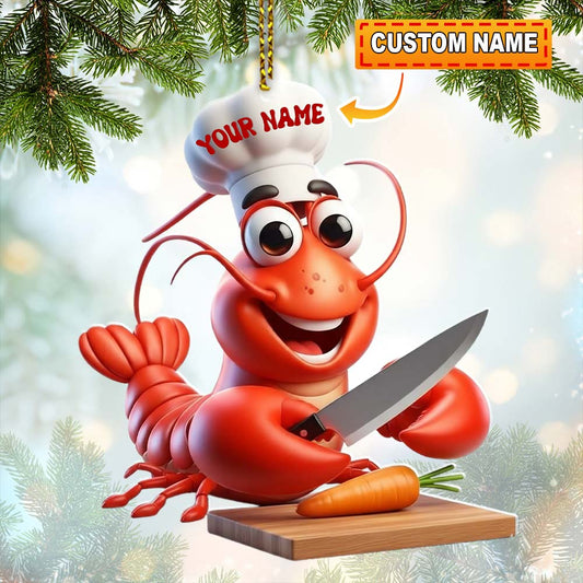 Seafood Chef, Lobster, Home Decor, Christmas Ornament, Personalized Ornament