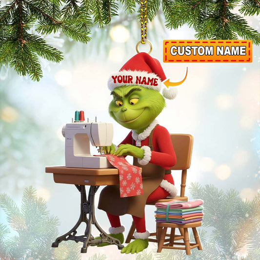 Sewing ELF, Home Decor, Christmas Ornament, Personalized Ornament