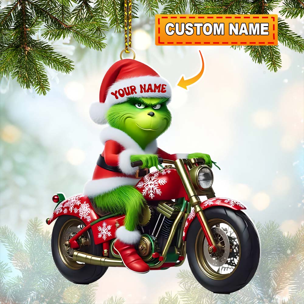 Motorbike Lover ELF, Home Decor, Christmas Ornament, Personalized Ornament