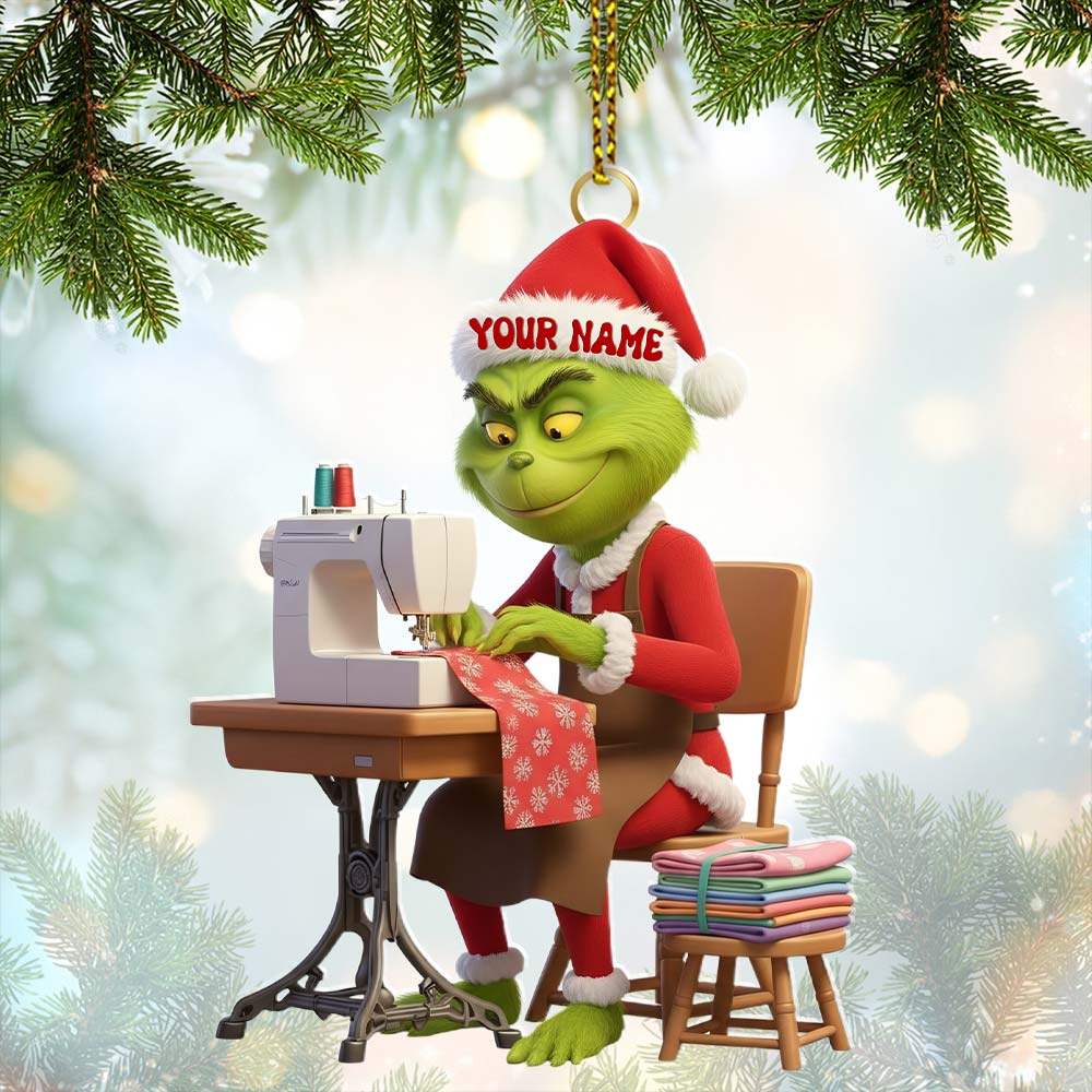 Sewing ELF, Home Decor, Christmas Ornament, Personalized Ornament