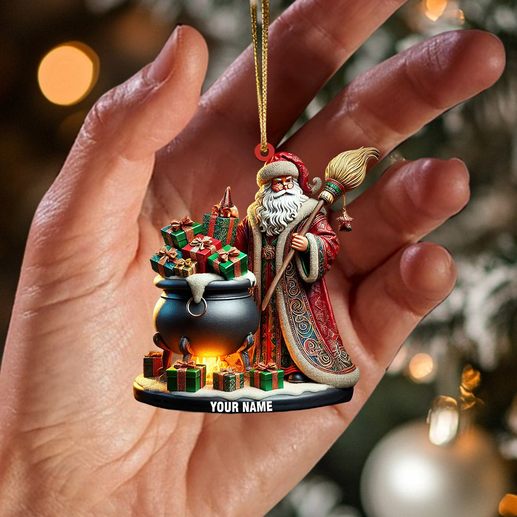 Santa Witch Home Decor Christmas Ornament, Personalized Ornament