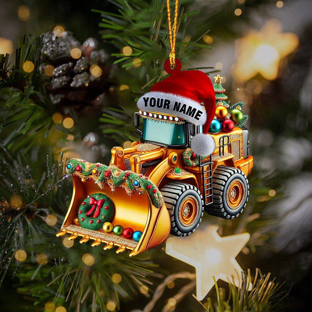 Sweet Snow Plow Home Decor Christmas Ornament, Personalized Ornament