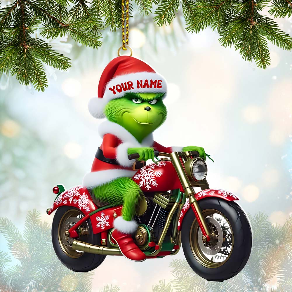 Motorbike Lover ELF, Home Decor, Christmas Ornament, Personalized Ornament