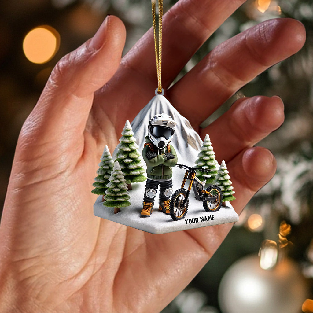 Mountain Bike Home Decor Christmas Ornament, Personalized Ornament