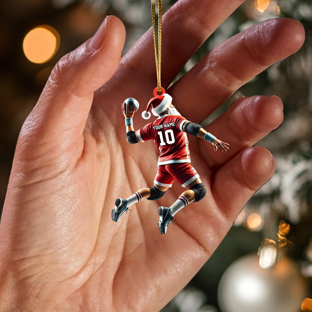 Handball Santa Home Decor Christmas Ornament, Personalized Ornament