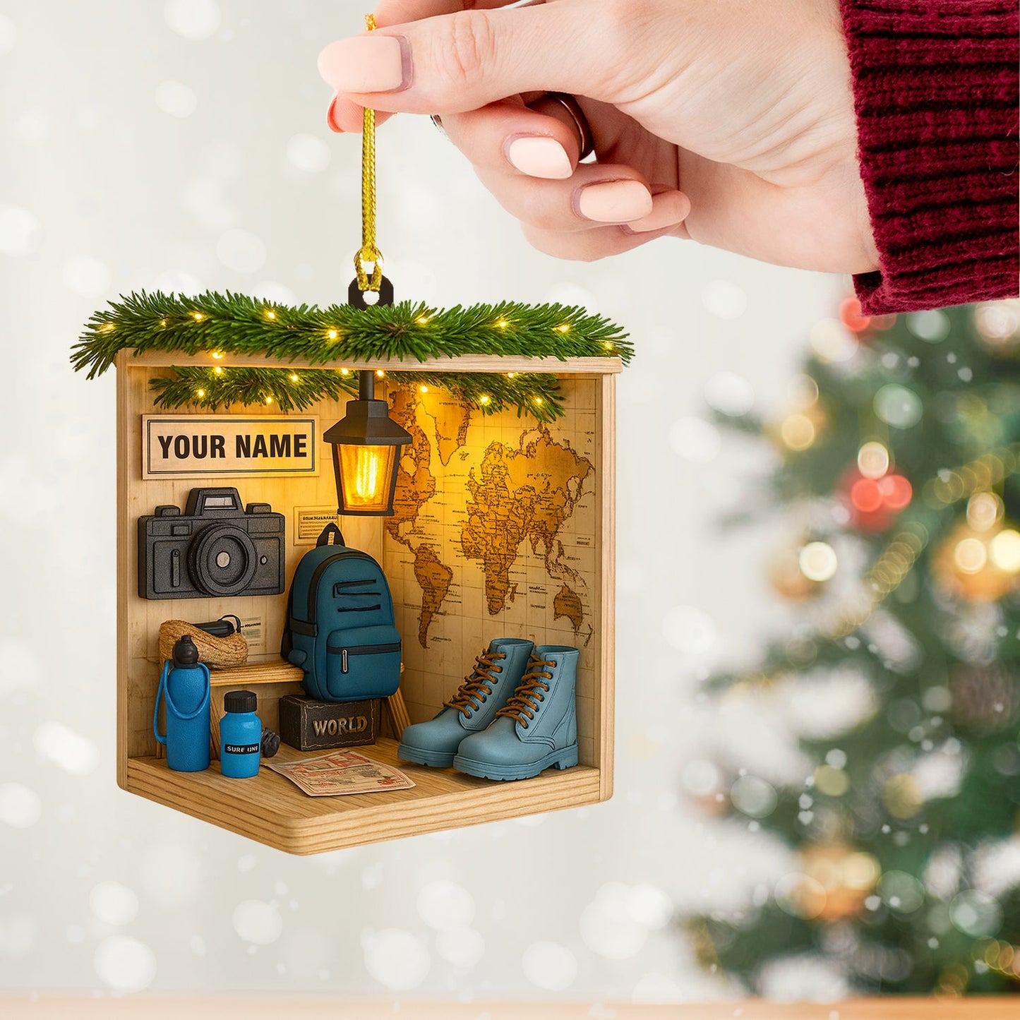 Hiking Corner, Home Decor, Christmas Ornament, Personalized Ornament