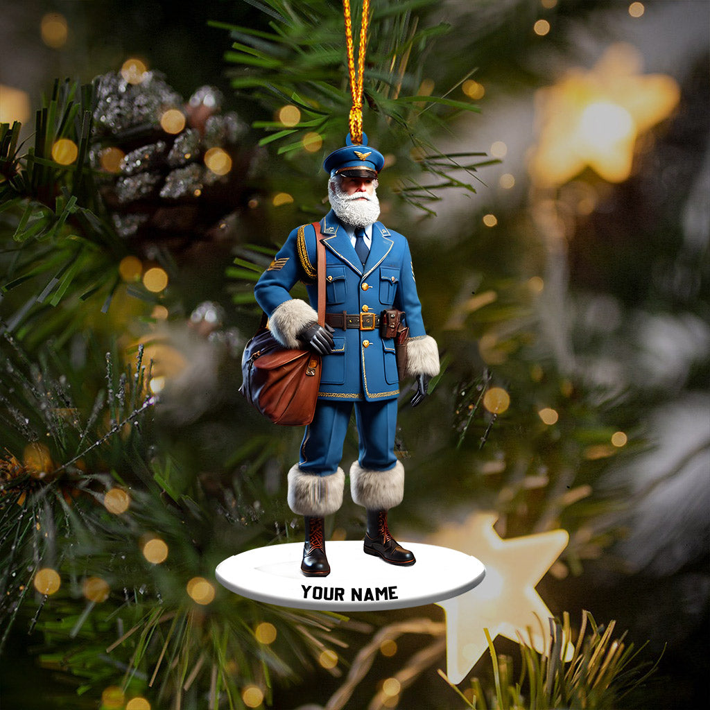 Merry Christmas Santa Captain Home Decor Christmas Ornament, Personalized Ornament