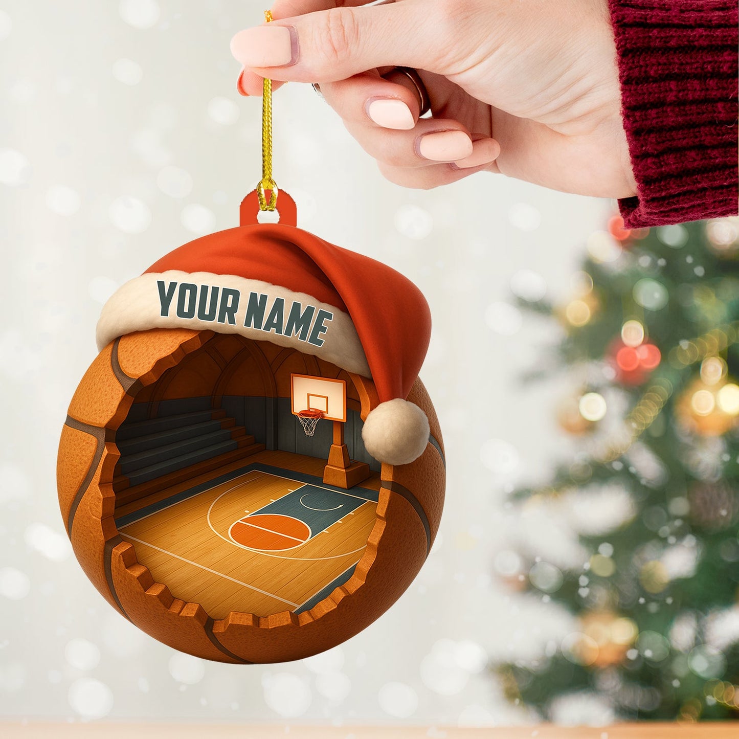 Christmas Basketball Lover, Home Decor, Christmas Ornament, Personalized Ornament